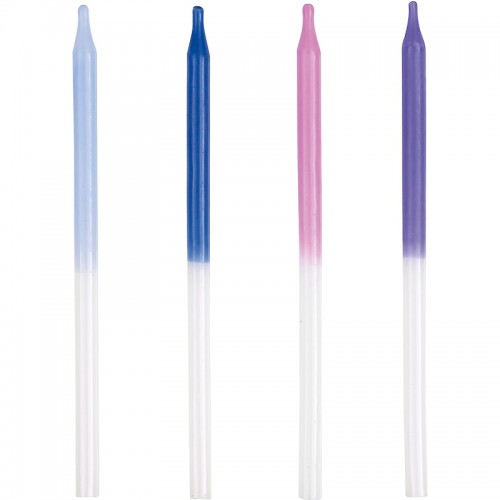 Velas Altas Lilás Iridescentes